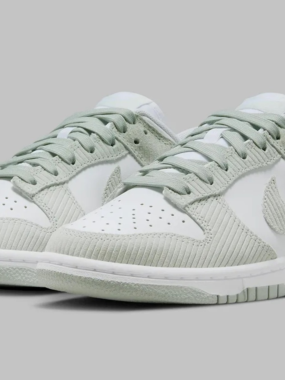 Nike Women's Low-Top Athletic Sneakers in White and Light Sage